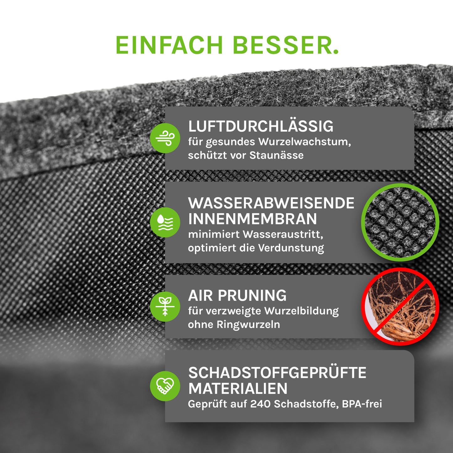 3l Stofftopf mit Reißverschluss