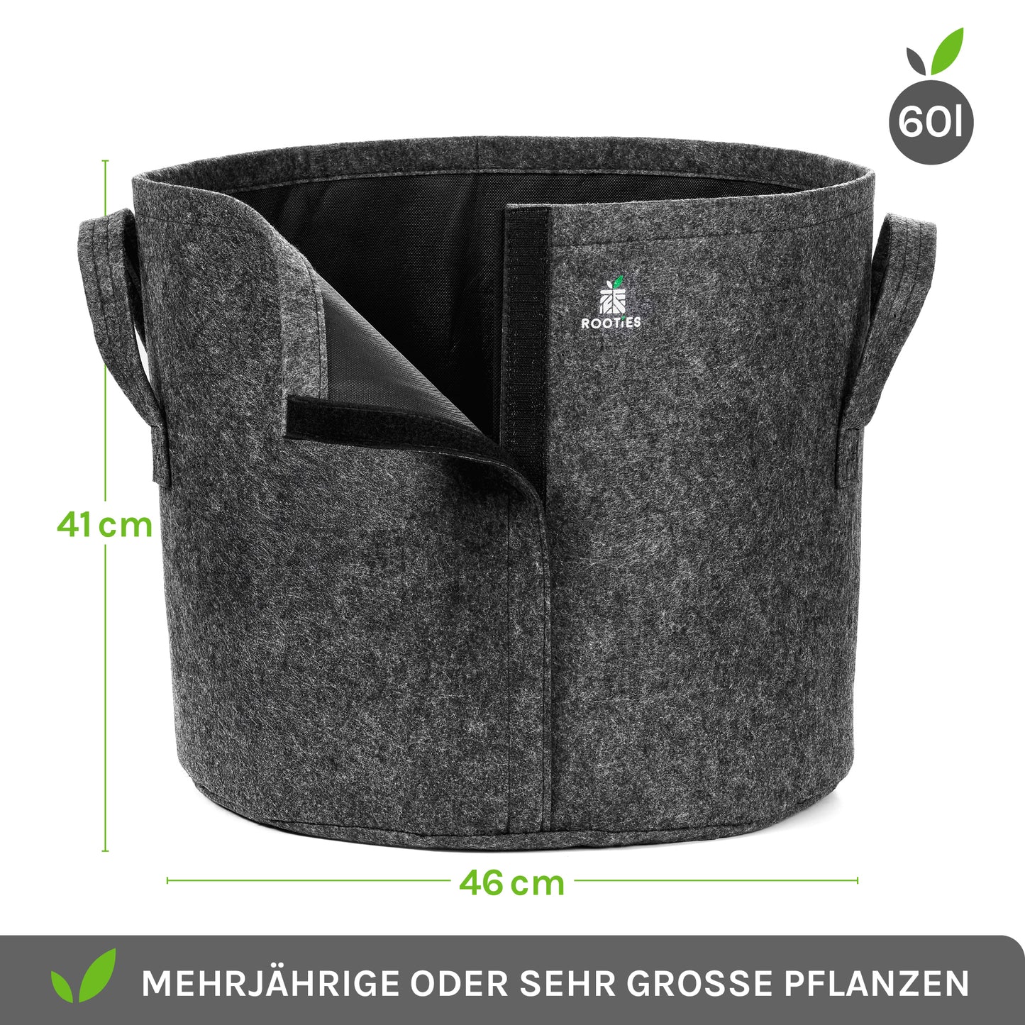 60l Stofftopf mit Klettverschluss